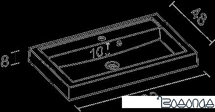 Умывальник Riho Bologna 80x48 (F7BO108048111)