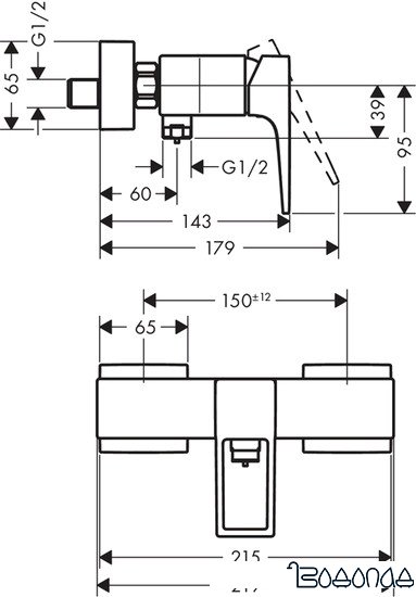 Смеситель Hansgrohe Metropol 74560000