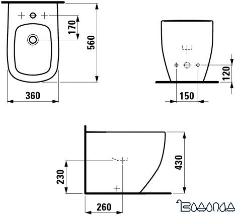 Биде Laufen Palomba [8328010003041] фото 4