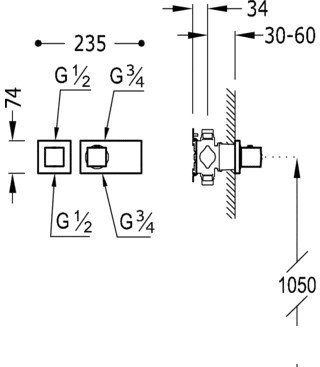 Смеситель Tres 20725299
