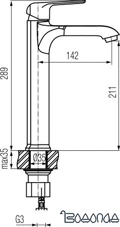 Смеситель Valvex Aurora Rose Gold 2445217
