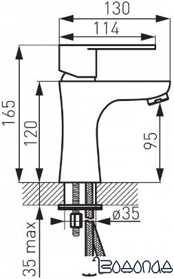 Смеситель Ferro Algeo BAG2BL фото 3