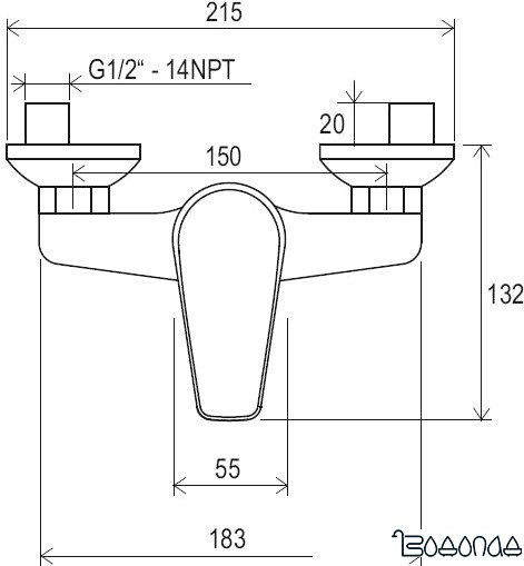 Смеситель Ravak Neo-NO 032.00/150 [X070018] фото 3