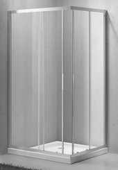 Душевой уголок BelBagno SELA-AH-2-100/80-Ch-Cr 100x80 (стекло шиншилла)