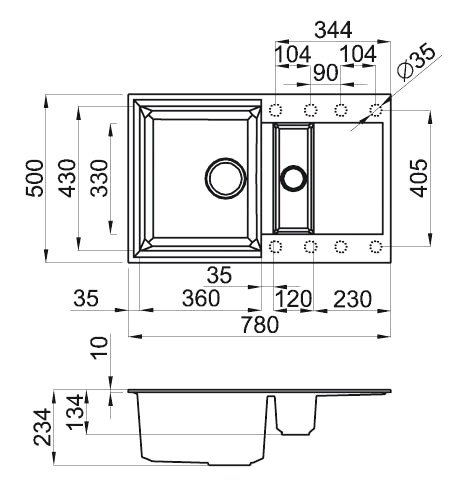 Кухонная мойка Elleci Easy 325 Aluminium 79