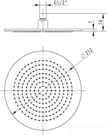 Верхний душ Villeroy & Boch Universal TVC00000100061