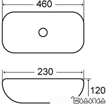 Умывальник Melana MLN-78161 46x23