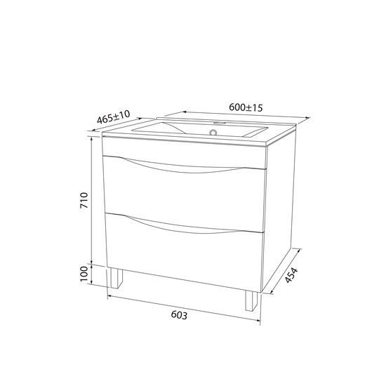 IDDIS Тумба с умывальником Cloud 60 CLO60WFi95K