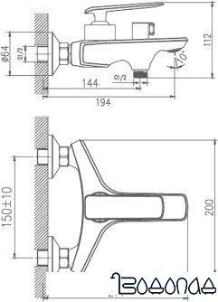 Смеситель Haiba HB60548-8 (белый)