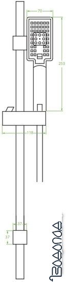 Душевой гарнитур Laveo Kvadrato NLQ 01AD