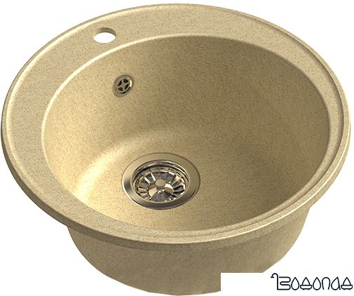 Кухонная мойка GranFest QUARZ Z-08 (бежевый) фото 1 Кухонная мойка GranFest QUARZ Z-08 (бежевый) фото 1