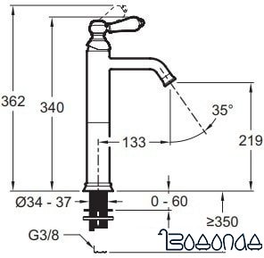 Смеситель Jacob Delafon Louise E24361-CP