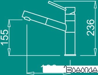 Смеситель Elleci Reno K43 Fango