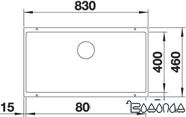 Кухонная мойка Blanco Subline 800-U (антрацит) фото 4