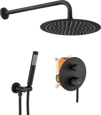 Rea LUNGO BLACK душевая система скрытого монтажа, 2 режима