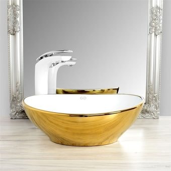 Умывальник Gid NC999 (белый/золотой)