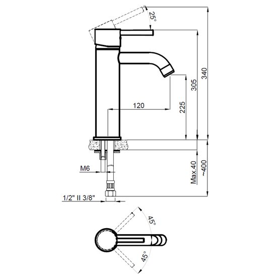 Смеситель Azario Tasco AZ-15164551