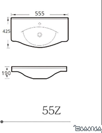 Умывальник Aquaceramika Allure AC55Z