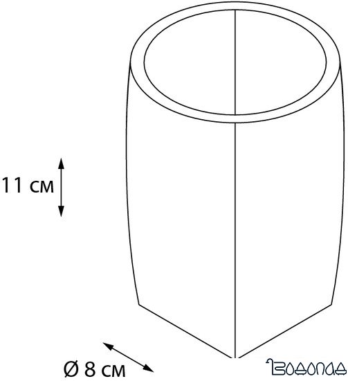 Стакан для зубной щетки и пасты Fixsen Balk FX-270-3