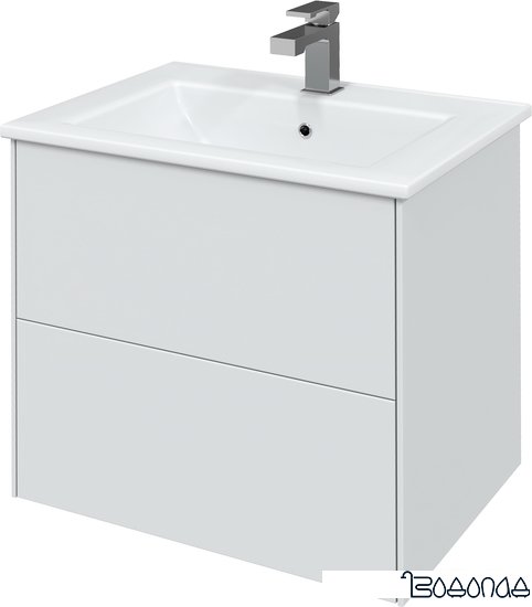 Toppus Тумба Silk 60 с умывальником Next (белый матовый) фото 1