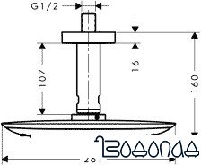 Верхний душ Hansgrohe PuraVida (27390000)