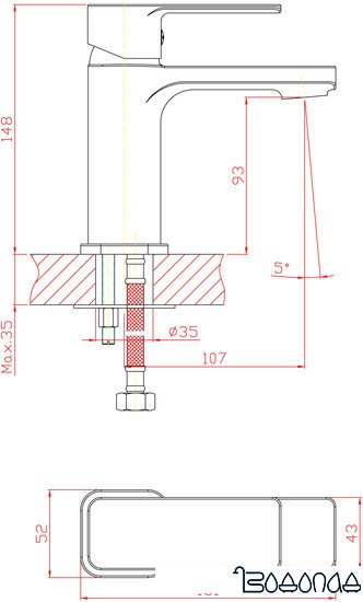 Смеситель Cron CN10129 (хром)