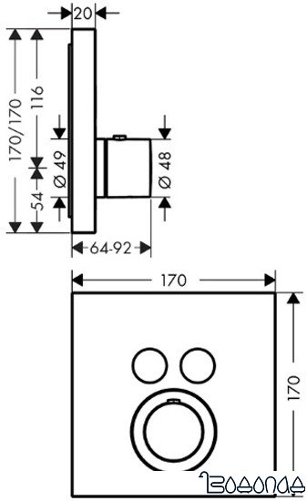 Смеситель Axor ShowerSelect 36715000