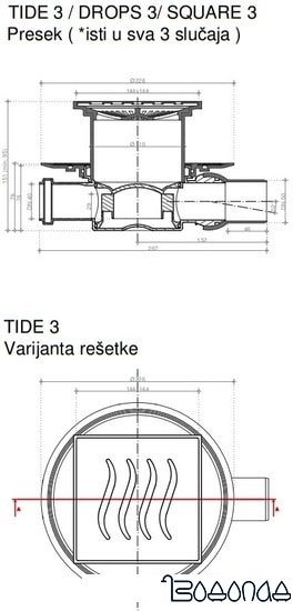 Трап/канал Pestan Confluo Standard Tide 3 Gold фото 3