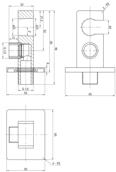Держатель душевой лейки с подключением Deante Cascada NAC 053K фото 2