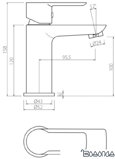 Смеситель RedBlu Origin Elegance 840210000