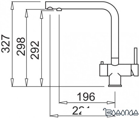 Смеситель Elleci Tourmaline K96 White