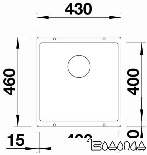 Кухонная мойка Blanco Subline 400-U 525990 (черный)