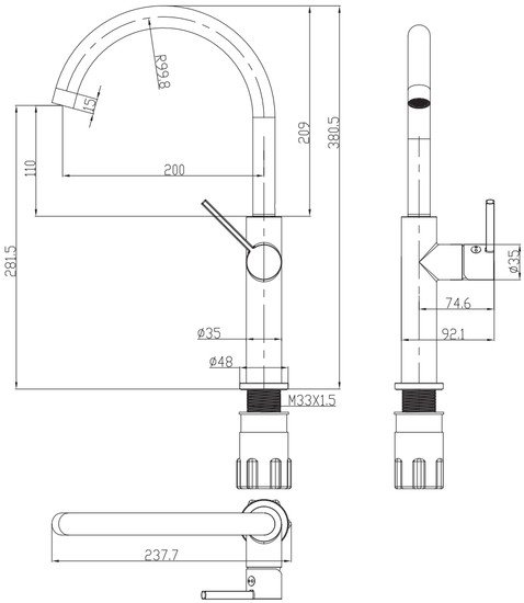 Смеситель Omnires Tula TL6050