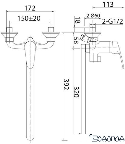 Смеситель Milardo Simp SIMSB02M10 фото 3