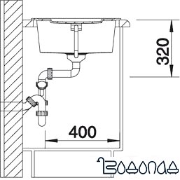 Кухонная мойка Blanco Metra 5 S (темная скала) [518871]