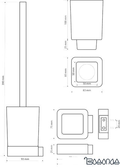 Ершик для унитаза Bemeta Solo 139113142 фото 2