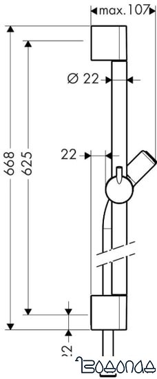 Душевая штанга Hansgrohe Unica C 65 27611000