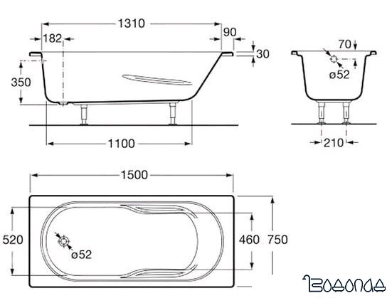 Ванна Roca Genova-N 150x75 [ZRU9302894]