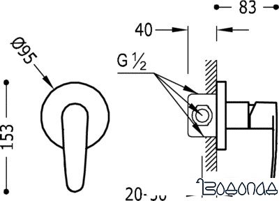 Смеситель Tres 20417701