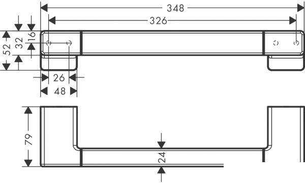 Поручень Hansgrohe AddStoris 41744140
