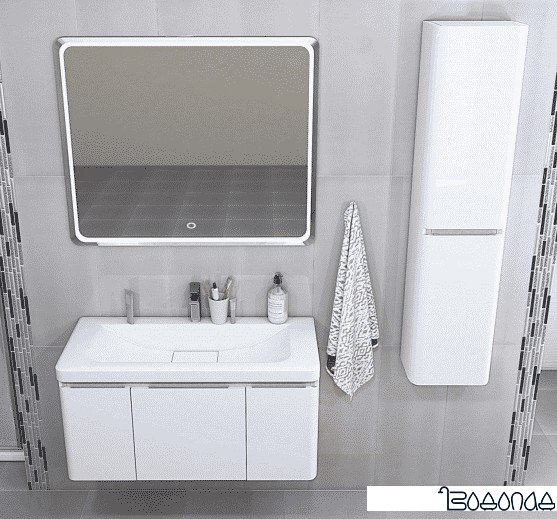 Акватон Тумба под умывальник Шерилл 85 (белый глянец)