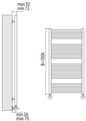 Полотенцесушитель TERMINUS Аврора П20 (532x1006)