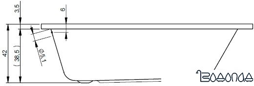Ванна Riho Dola 150x70 BB29 (с ножками)