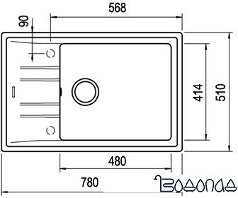 Кухонная мойка TEKA Stone 60 S-TG 1B 1D AUTO WST (черный металлик)