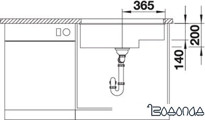 Кухонная мойка Blanco Subline 700-U Level (темная скала, корзинчатый вентиль) фото 4 Кухонная мойка Blanco Subline 700-U Level (темная скала, корзинчатый вентиль) фото 4