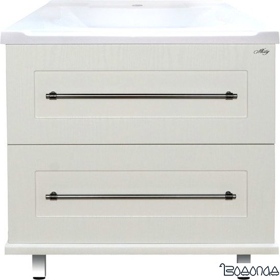 Misty Тумба с умывальником Марта 80 (напольная, белый)