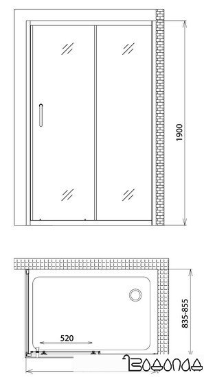 Душевой уголок Gemy Victoria S30191E-A85 фото 4