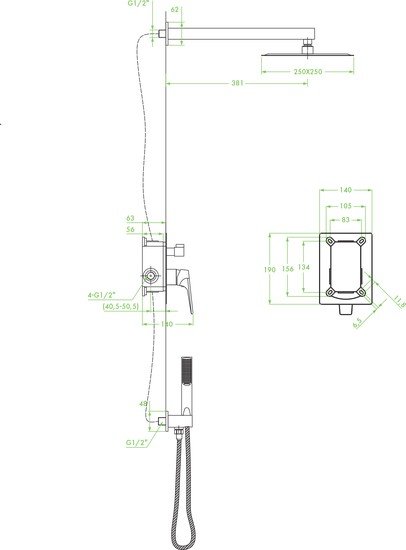 Душевая система Laveo Plato BLY 001P фото 4