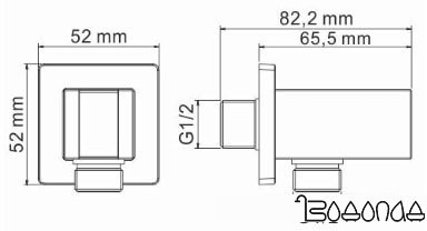 Держатель душевой лейки с подключением Wasserkraft A086
