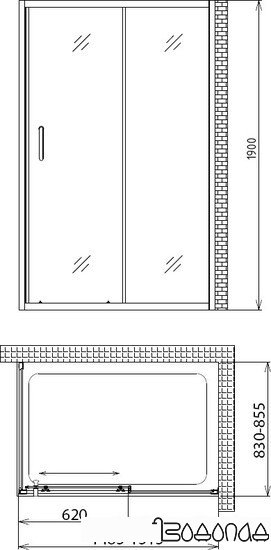Душевой уголок Gemy Victoria S30191C-A85 фото 3